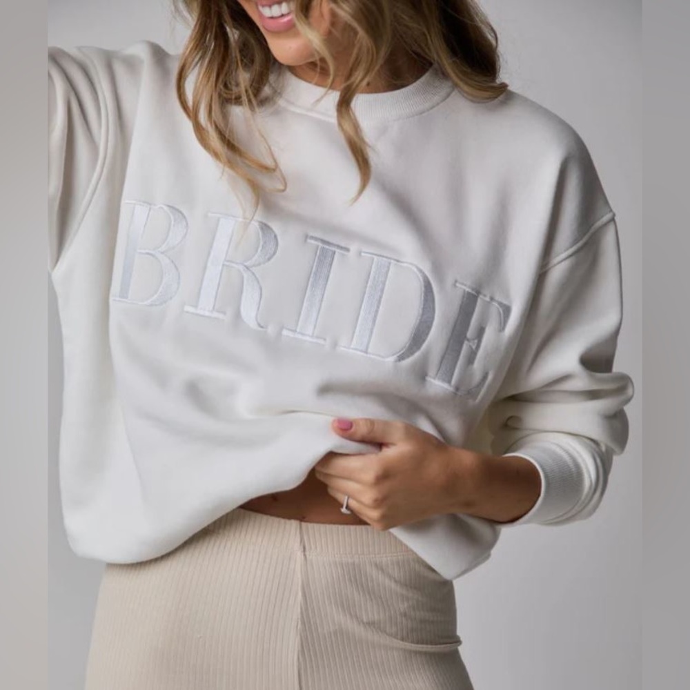Bride Sweatshirt, Lightweight, White, size S